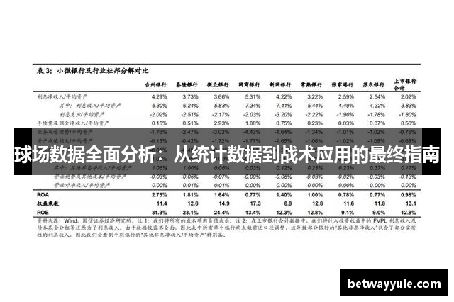 球场数据全面分析：从统计数据到战术应用的最终指南